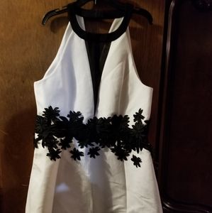 Halston heritage cocktail white dress